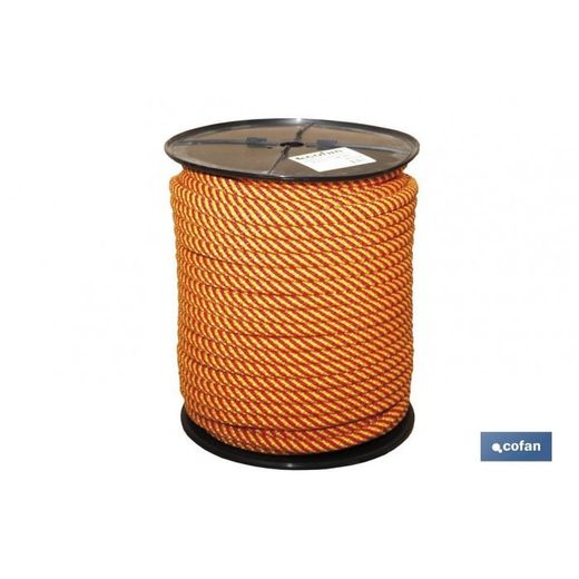 CARRETE CUERDA TR. HELICO. 10MM ROJO/AMR