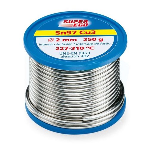 CARRETE ESTAÑO-COBRE 3% 250G (SNCU3) 2MM