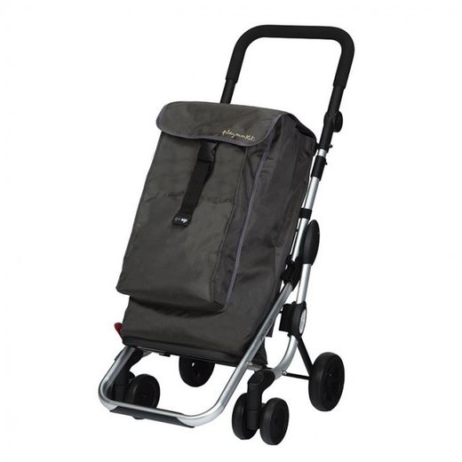 CARRO COMPRA PLEGABLE GO UP PROMO GRIS