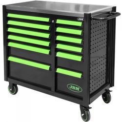 CARRO DE HERRAMIENTAS CON 12 CAJONES - VERDE - ARMADO
