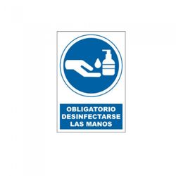 CARTEL DE OBLIGATORIEDAD - DESINFECCION DE MANOS