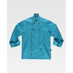 CASACA DE COCINA UNISEX COMBINADA REF.B9205 TURQUESA T-XL