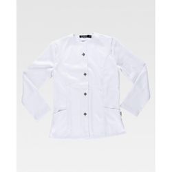 CASACA ENTALLADA SEÑORA MANGA CORTA REF.B9550 BLANCO T-S