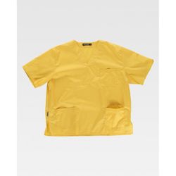 CASACA SANITARIA UNISEX MANGA CORTA REF.B9200 AMARILLO T-S