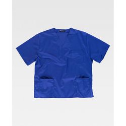 CASACA SANITARIA UNISEX MANGA CORTA REF.B9200 INDIGO T-S