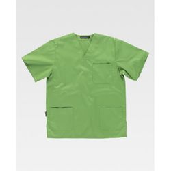 CASACA SANITARIA UNISEX MANGA CORTA REF.B9200 VERDE PISTACHO T-M