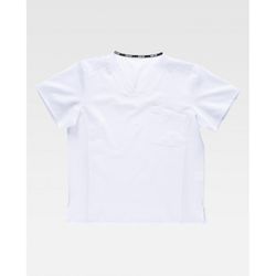 CASACA UNISEX MANGA CORTA REF.B6851 BLANCO T-M