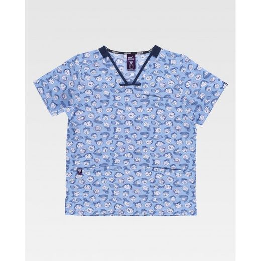 CASACA UNISEX MANGA CORTAREF.B9853 ESTAMPADO T-XXL