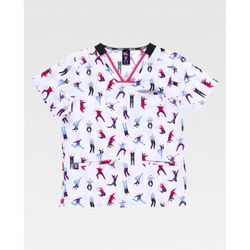 CASACA UNISEX MANGA CORTAREF.B9856 ESTAMPADO T-M