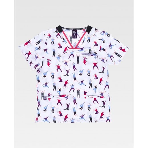 CASACA UNISEX MANGA CORTAREF.B9856 ESTAMPADO T-M