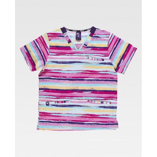 CASACA UNISEX MANGA CORTAREF.B9857 ESTAMPADO T-XS