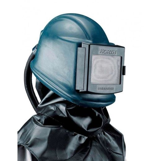 CASCO PARA GRANALLADO COMMANDER CON CAPA DE CUERO