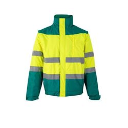 CAZADORA ACOLCHADA BICOLOR AV VERDE/AMARILLO FLUOR T-XL