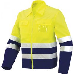 CAZADORA AV BICOLOR COLOR: AMARILLO FLUORESCENTE-AZUL MARINO T-M