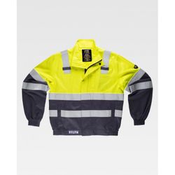 CAZADORA A.V. IGNIFUGO MODACRILICO MARINO/AMARILLO TALLA-XXL