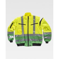 CAZADORA PILOTOREF.C3740 VERDE+AMARILLO A.V. T-3XL