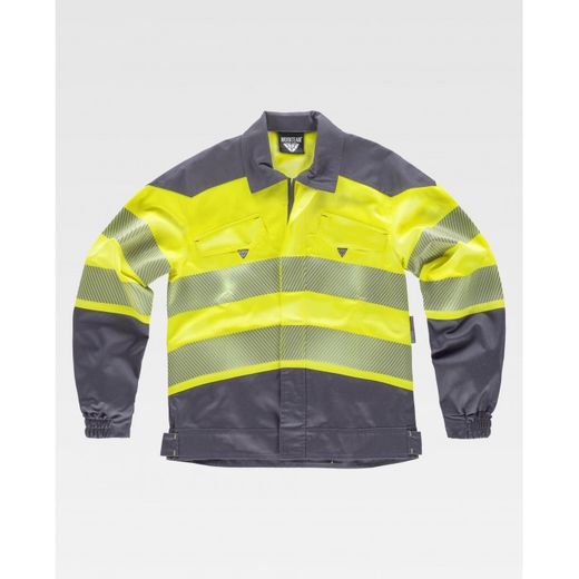 CAZADORA REF.C2710 GRIS OSCURO+AMARILLO A.V. T-S