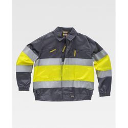 CAZADORA REF.C4110 GRIS+AMARILLO A.V. T-L
