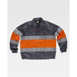 CAZADORA REF.C4110 GRIS+NARANJA A.V. T-M
