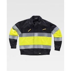 CAZADORA REF.C4110 NEGRO+AMARILLO A.V. T-XXL
