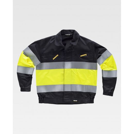 CAZADORA REF.C4110 NEGRO+AMARILLO A.V. T-XXL