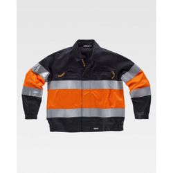 CAZADORA REF.C4110 NEGRO+NARANJA A.V. T-M