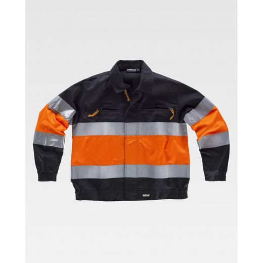CAZADORA REF.C4110 NEGRO+NARANJA A.V. T-XL