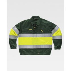 CAZADORA REF.C4110 VERDE OSCURO+AMARILLO A.V. T-XL