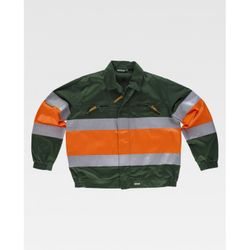 CAZADORA REF.C4110 VERDE OSCURO+NARANJA A.V. T-L