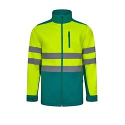 CAZADORA SOFT SHELL BICOLOR AV VERDE/AMARILLO FLÚOR T-2XL