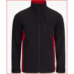 CAZADORA SOFT SHELL BICOLOR NEGRO/ROJO T-3XL