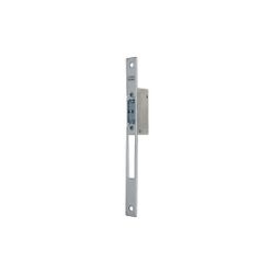 Cerradero eléctrico estrecho. Automático. Frente largo para cerradura de palanca basculante inox. 12vac/dc.