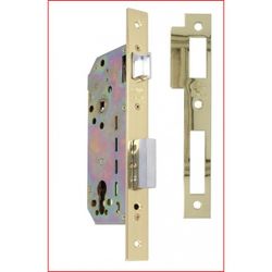 CERRADURA 340-50/85 ACERO LATONADO (S)