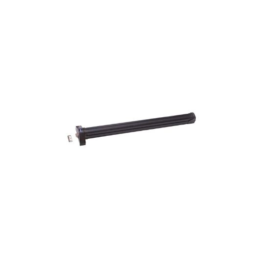 Dispositivo antipánico de deslizamiento modelo de sobreponer con un punto de cierre central de la gama quick en acabado negro-negro