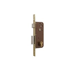 Cerradura de embutir de un punto de cierre 800, con palanca y picaporte reversible, cilindro europerfil de 30x30mm, entrada de 40mm, caja de 70mm, acabado hierro latonado