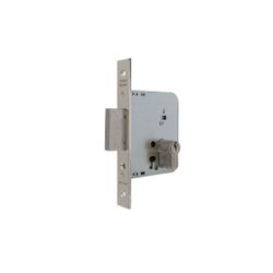 Cerradura de gama obra 2031 para puertas de madera, solo palanca, entrada de 40mm, cilindro te5, acabado hierro niquelado