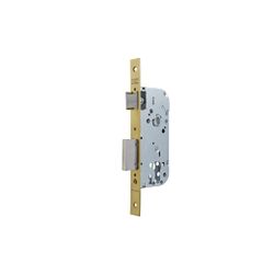 Cerradura gama obra serie 130 para puertas de madera, sin cilindro, nueca de 8mm, entrada de 50mm, frente cuadrado, acabado acero esmaltado