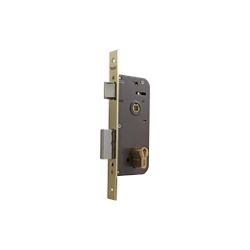Cerradura de embutir de un punto de cierre 700, con palanca y picaporte reversible, cilindro europerfil de 30x30mm, entrada de 40mm, caja de 70mm, acabado hierro latonado