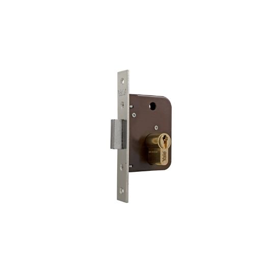 Cerradura de embutir de un punto de cierre 701, solo palanca, cilindro europerfil de 30x30mm, entrada de 40mm, caja de 70mm, acabado hierro niquelado