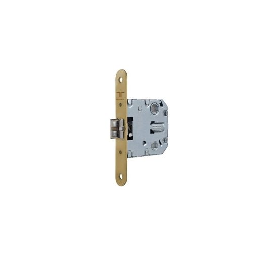 Cerradura de picaporte unificado silencioso 2004u para puertas de madera, frente redondeado, entrada de 50mm, acabado acero esmaltado
