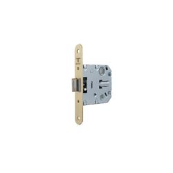 Cerradura de picaporte unificado 2004u para puertas de madera, frente redondeado, entrada de 50mm, acabado hierro latonado