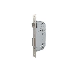 Cerradura de gama obra 2030 para puertas de entrada, sin cilindro, entrada de 70mm, acabado acero inoxidable