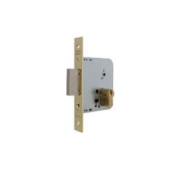 Cerradura de gama obra 2031 para puertas de entrada, solo palanca, entrada de 40mm, cilindro te5, acabado hierro latonado, acabado visual