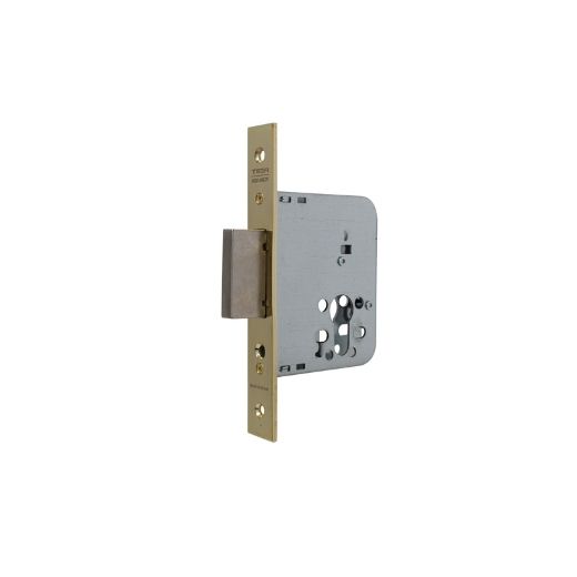 Cerradura de gama obra 2031 para puertas de madera, solo palanca, sin cilindro, entrada de 60mm, acabado hierro latonado