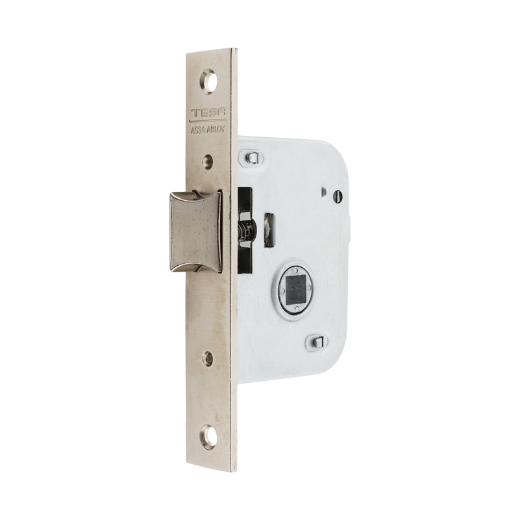 Cerradura para puertas de madera 2005 de paso, entrada de 50mm, acabado hierro niquelado