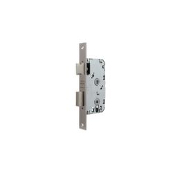 Cerradura de gama obra 2014 para puertas de condena con muletilla, entrada de 40mm, acabado hierro niquelado