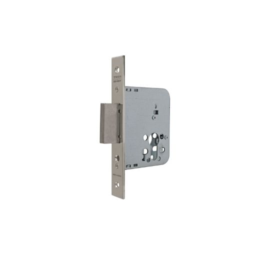 Cerradura de gama obra 2031 para puertas de madera, solo palanca, sin cilindro, entrada de 60mm, acabado hierro niquelado