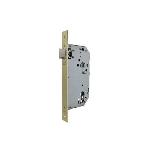 Cerradura gama obra 2035 de paso para puertas de madera, entrada de 50mm, acabado hierro latonado