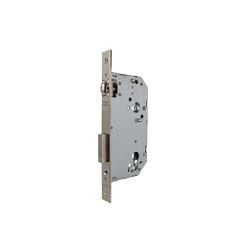 Cerradura de gama obra 2036 para puertas de madera de vaivén con rodillo, sin cilindro, entrada de 50mm, acabado hierro niquelado