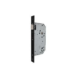 Cerradura 2039t para puertas de portal, regulable, sin cilindro, entrada de 60mm, mano derecha, acabado negro, aptas para uso con barras antipánico.